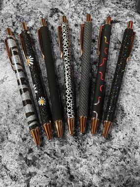 Black & Rose Gold Pens- $7 each or $30 for All